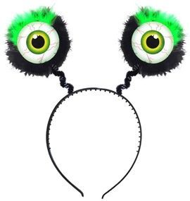 Diadema de Ojos Alien verde