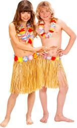 Falda Hawaiana con Cinturon Flores para Niño