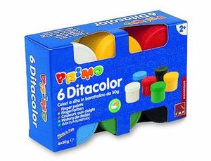 Pintura de Dedos Primo 50 G Caja de 6 Unidades Colores Surtidos
