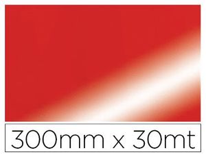 Papel Fantasia Colibri Simple Metalizado Rojo Bobina 300 mm X 30 Mt