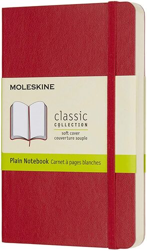 Cuaderno Moleskine Classic Liso Blanco Tapa Blanda P Rojo