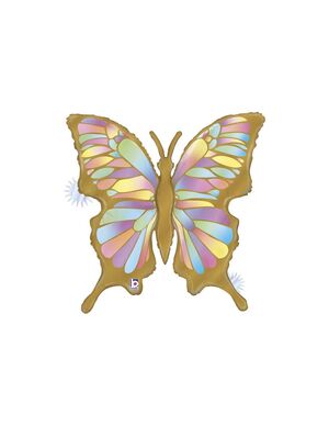Globo Foil Mariposa de Ópalo Holográfico 71X68 cm