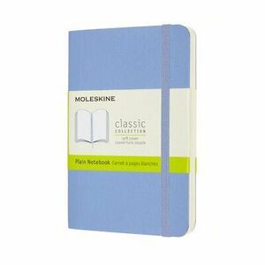 Cuaderno Moleskine Clasico Blanco Tapa Blanda P Azul Hortensia