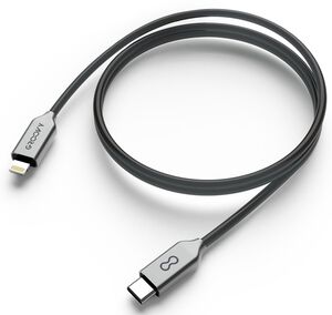 Cable Apple 1M - 2. 0A Silicona Groovy Gris Oscuro Pantone C11