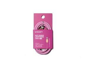 Cable Apple 1M - 2. 0A Silicona Groovy Rosa Pantone C672