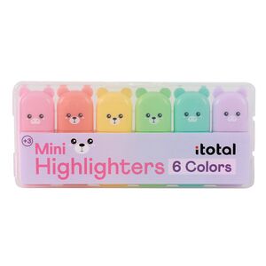 Set 6 Marcadores Fluorescentes I-Total Oso Macaron