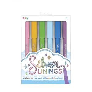 Set 5 Marcadores Ooly Silver Linings Outline Colores Surtidos