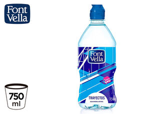 Agua Mineral Natural Font Vella Botella de 75 Cl