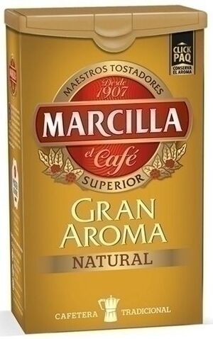 Cafe Molido Marcilla Natural con Cierre Clickpaq Paquete de 250 G