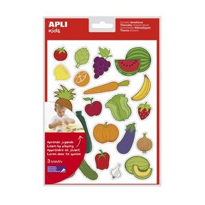Gomets Apli Removibles Tematicos Frutas y Verduras Blister 3 Hj