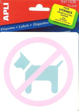 Etiquetas Señalizacion Prohibido Perros