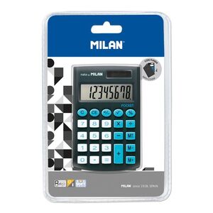 Blister Calculadora 8 Digitos Milan Pocket Negra con Funda
