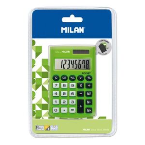 Blister Calculadora 8 Digitos Milan Pocket Verde con Funda