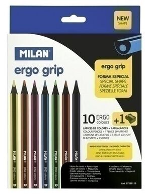 Lapices de Colores Milan Ergo Grip Caja de 10