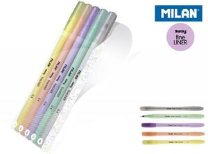 Estuche 5 Rotuladores Milan Sway Fineliner Colores Pastel Surtidos