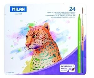 Lapices Color Milan Acuarelables Estuche Metal de 24