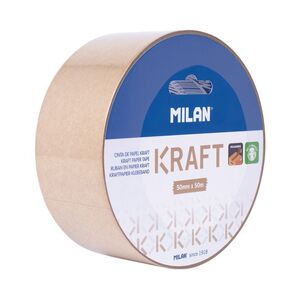 Cinta Embalar Papel Kraft Milan 50 mm X 50 M