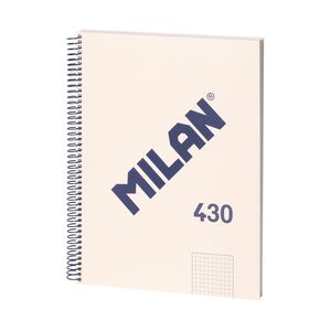 Cuaderno Espiral Cuadriculado A4 80 Hj 95 Gr Milan Serie 1918 Beige