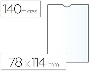 Funda Portadocumento Esselte Plastico Transparente 140 Micras Tamaño 78X114 mm.