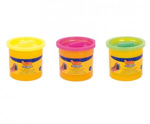 Pasta Blandiver Caja con 3 Botes Colores 110 Gr Neon Amarillo, Rosa, Verde