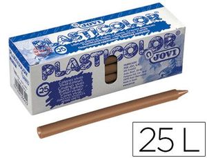 Lápices plastidecor unicolor marron-07 caja con 25 lápices
