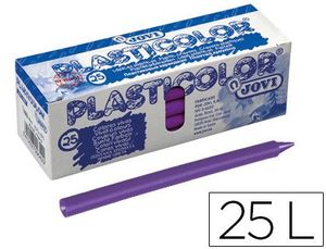 Lapices Cera Jovi Plasticolor Unicolor Violeta Caja de 25 Unidades