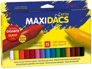 Ceras Maxidacs Estuche 15 Colores