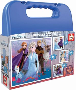 Maletin con 4 Puzzles Progresivos Educa Frozen Ii Disney