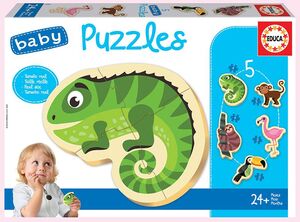 Puzzle Educa Baby Animales Tropicales 5 Puzzles