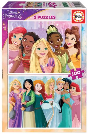 Puzzle Doble Educa Princesas Disney 2X100 Piezas