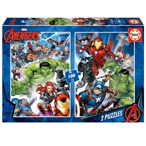 Puzzle Doble Educa Avengers 2X100 Piezas
