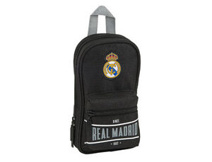 Plumier Escolar Safta Real Madrid 1902 Mochila con 4 Portatodos Llenos 120X50X230 mm