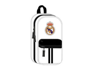 Plumier Escolar Safta Real Madrid 1 Equipacion 20/21 Mochila con 4 Portatodos Llenos 120X50X230 mm