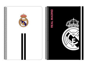 Cuaderno Espiral Safta Folio 80 H 60 Gr Cuadro 4 mm Tapa Extradura Real Madrid 1 Equipacion 20/21