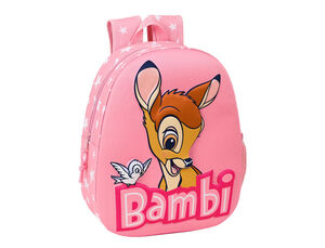 Cartera Escolar Safta Disney Classics Bambi Mochila Guarderia Adaptable a Carro 270X100X320 mm