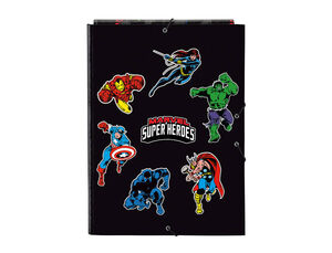 Carpeta Safta Gomas Carton Folio Solapas Avengers Super Heroes