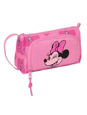 Bolso Escolar Portatodo Safta con Bolsillo Desplegable Minnie Mouse Loving 85X200X110 mm