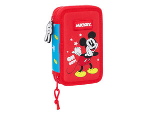 Plumier Escolar Safta Doble Cremallera 28 Piezas Mickey Mouse Fantastic 40X125X195 mm
