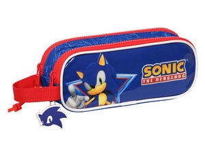 Bolso Escolar Portatodo Safta Doble Sonic The Hedgehog Let S Roll 80X210X60 mm