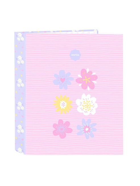 Carpeta Carton Folio 4 Anillas Safta Lomo Ancho Bouquet