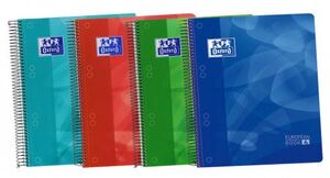 Cuaderno Espiral Europeanbook 4 5X5 mm A5 120 Hj 90 Gr T/p Oxford Lagoon Colores Surtidos