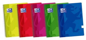 Cuaderno Espiral Liso Fº Pp 80 Hj 90 Gr T/p Oxford Classic Colores Surtidos