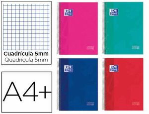 Cuaderno Espiral Europeanbook 10 5X5 mm A4+ 150 Hj 90 Gr T/e Oxford Classic Colores Surtidos