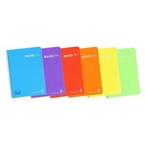 Cuaderno Espiral 4X4 mm 4º 80 Hj 90 Gr Enri T/p Colores Surtidos