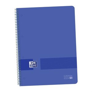 Cuaderno Espiral Europeanbook 1 5X5 A4+ 80 Hj 90 Gr Pp Oxford Live & Go Azul Marino