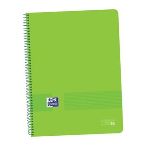 Cuaderno Espiral Europeanbook 1 5X5 A4+ 80 Hj 90 Gr Pp Oxford Live & Go Verde