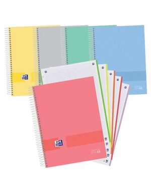Cuaderno Espiral Europeanbook 5 5X5 mm A4+ Oxford & You te 120 Hj 90 Gr Colores Surtidos