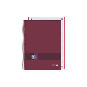 Cuaderno Espiral Europeanbook 1 5X5 A4+ 80 Hj 90 Gr T/e Oxford & You Burdeos