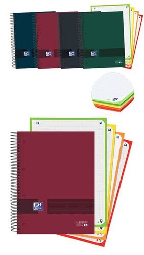 Cuaderno Espiral Europeanbook 5 5X5 mm A4+ te 120 Hj 90 Gr Oxford & You Colores Neutros Surtidos