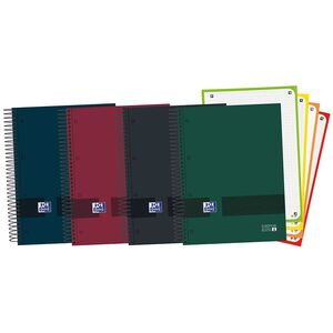 Cuaderno Espiral Europeanbook 5 5X5 mm A5+ te 120 Hj 90 Gr Oxford & You Colores Oscuros Surtidos